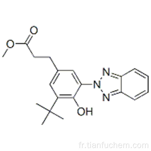 Benzènepropanoïque, ester de méthyle 3- (2H-benzotriazol-2-yl) -5- (1,1-diméthyléthyl) -4-hydroxy-, CAS 84268-33-7